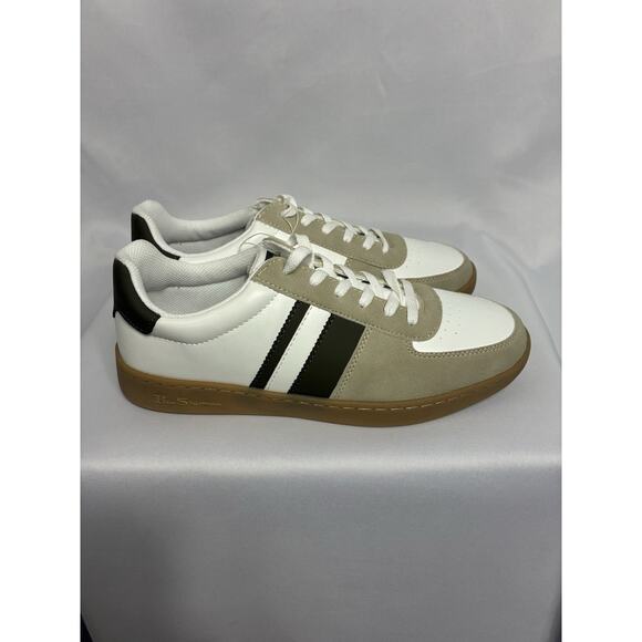 Ben Sherman Men’s Sneakers Size 11 White Taupe Gum Sole Casual Shoes NWT - Picture 2 of 8